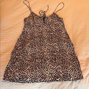 Leopard Print Spaghetti Strap Dress
